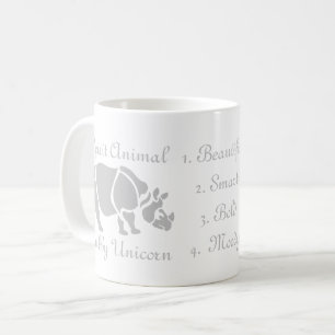 Moody Cubby Unicorn Rhino Spirit Animal Kaffemugg