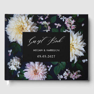 Moody Dahlia-Blommigt gäst bok
