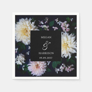 Moody Dahlia-Blommigten Pappersservett