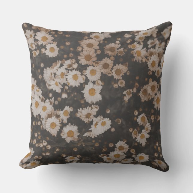 Moody Daisy Drift Throw Pillow Kudde (Framsida)