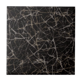 Moody Dark Elegant Black Marble Stone Texture Kakelplatta