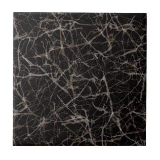 Moody Dark Elegant Black Marble Stone Texture  Kakelplatta