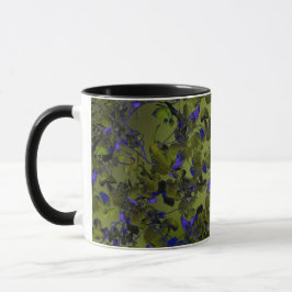 Moody Dark Hop Vine Abstract Design Coffee Mugg