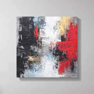 Moody Deep Sea | Dramatic Expressionist Wave Canva Canvastryck