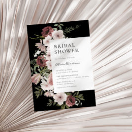 Moody Dusty Ro Blommigt Möhippa Inbjudningar