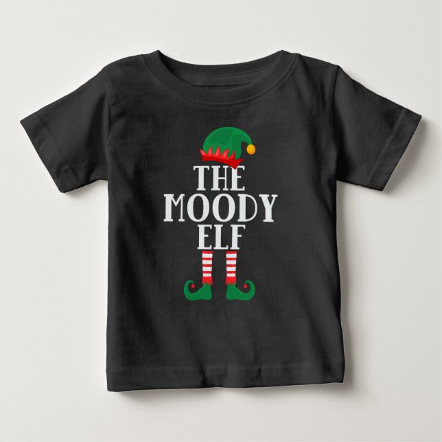 Moody Elf Funny jul T-Shirt (Framsida)