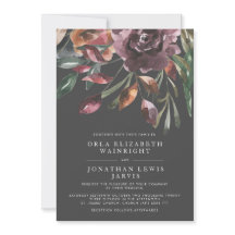 Moody Fall Blommigt Burst Lila Bröllop