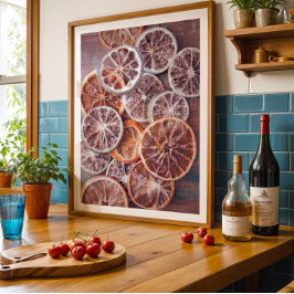 Moody fall, torr orange, varm köksvägg konst poster