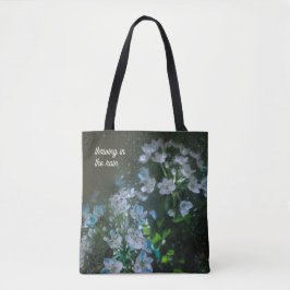 Moody Floral Rain (customizable text) Tygkasse