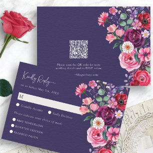Moody Floral RSVP-kort OSA Kort