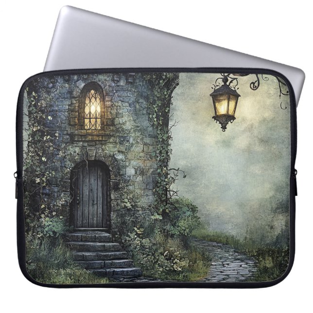 MOODY FOGGY IRISH CASTLE SCENE LAPTOP FODRAL (Framsidan)