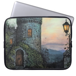 MOODY FOGGY IRISH CASTLE SCENE LAPTOP FODRAL