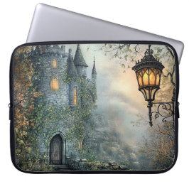MOODY FOGGY IRISH CASTLE SCENE LAPTOP FODRAL
