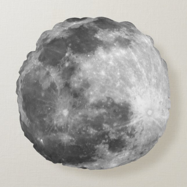 Moody Full Moon Rund Kudde (Framsidan)