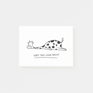 Moody giraffillustration med pun post-it block