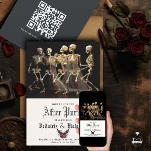 Moody Goth Rosewood efter Party QR-kod Spara Datumet