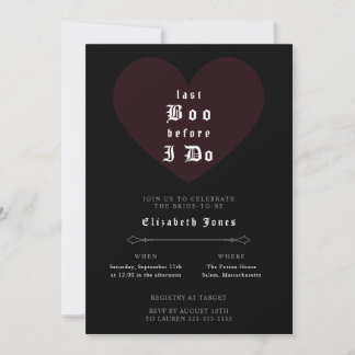 Moody Gothic Bridal Shower Invitation Inbjudningar