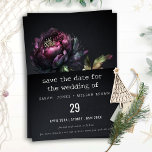 Moody gotisk Mörk Lila Black Peony Bröllop Spara Datumet<br><div class="desc">Moody Gothic Lila Black Peonies Theme Collection. - Det är en elegant vattencolor Illustration of moody mörk lila gothic blommigt perfekt for your lyxgothic bröllop and party. Det är mycket enkelt att anpassa, med dina personuppgifter. Om du behöver någon annan matchande produkt eller anpassning kan du skicka ett vänligt meddelande...</div>