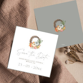 Moody Grått Rustic Fall Wedding Spara Datumet