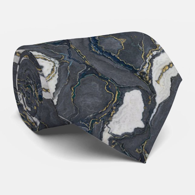 Moody Gray Agate Geode Slice with Gold Accents Slips (Rullad)