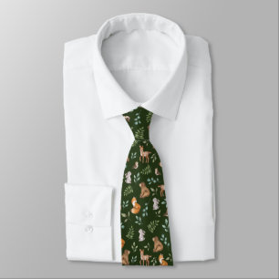 Moody Grönt Woodland Forest Animals Greenery Slips