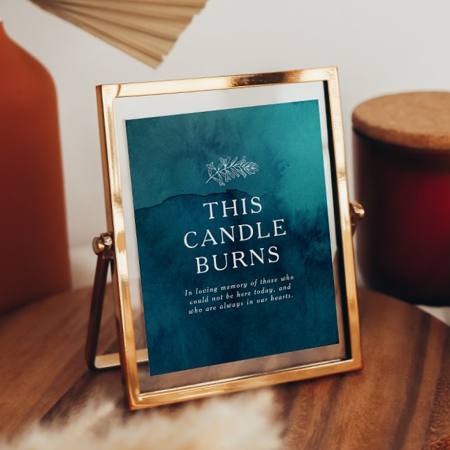 Moody havsytans vattenfärg Den här ljussken brinne Poster (Skapare uppladdad)