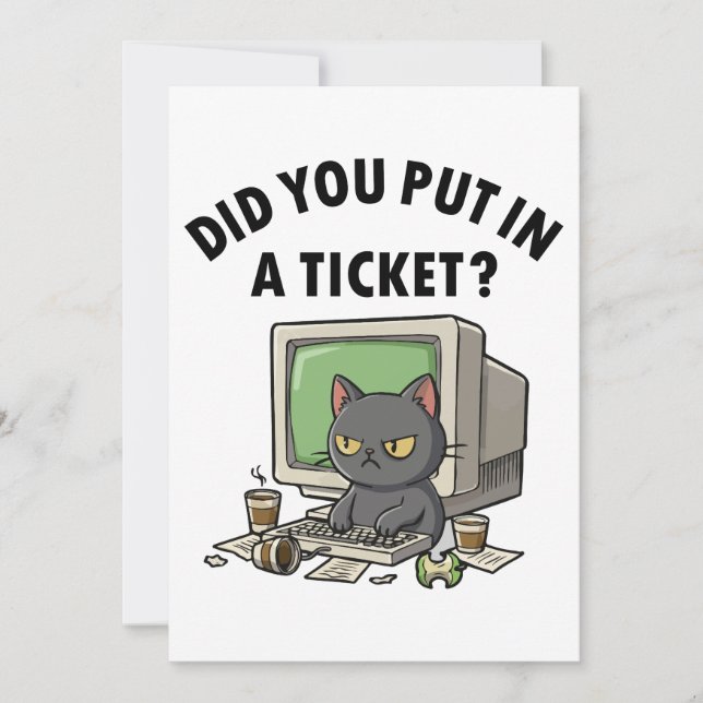 Moody helpdesk-kattfrågor som du ställde i biljett inbjudningar (Framsida)