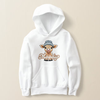 Moody Highland Cow Kids Hoodie Sweatshirt T Shirt