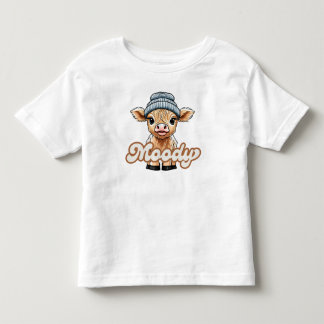 Moody Highland Cow Småbarn T-Shirt
