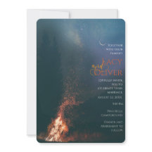 Moody inbjudan till brandsidsbröllop