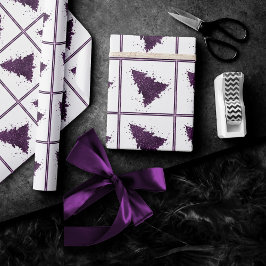 Moody Julgran | Deep Plum Lila Splatter Presentpapper