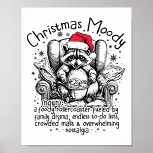 Moody julklapp Rack och fotnotsratt Poster