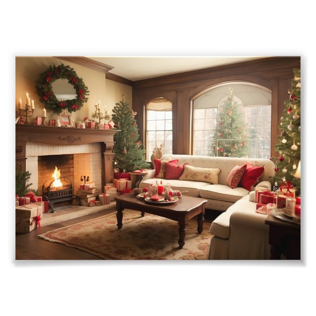 Moody julutskriftsuppsättning | Vintage-jul Fototryck (Framsidan)