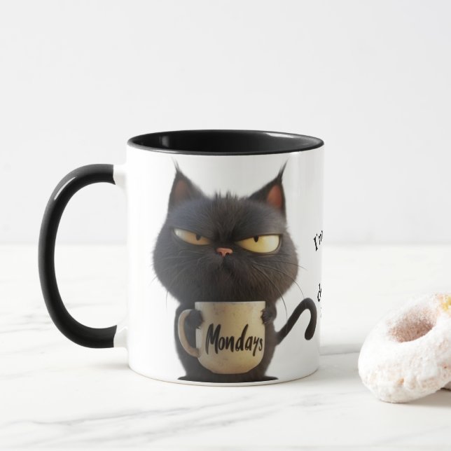 Moody kaffekaffe Mugg - Purrafect for Grumpy Sips (Med munk)