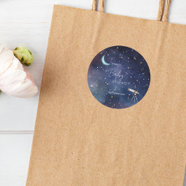 Moody kelestial Måne & Stars babyskor Runt Klistermärke