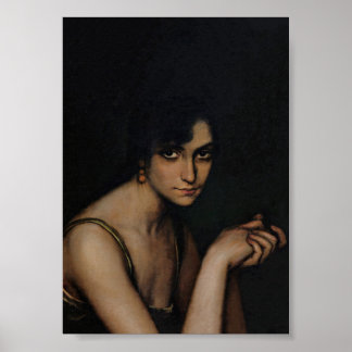 Moody konst för Vintagen Porträtt Poster