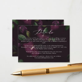 Moody Lila Bloom Grunge Bröllop Tilläggskort