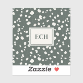 Moody Lunaria Seed Botanical Monogram Personalized Klistermärken