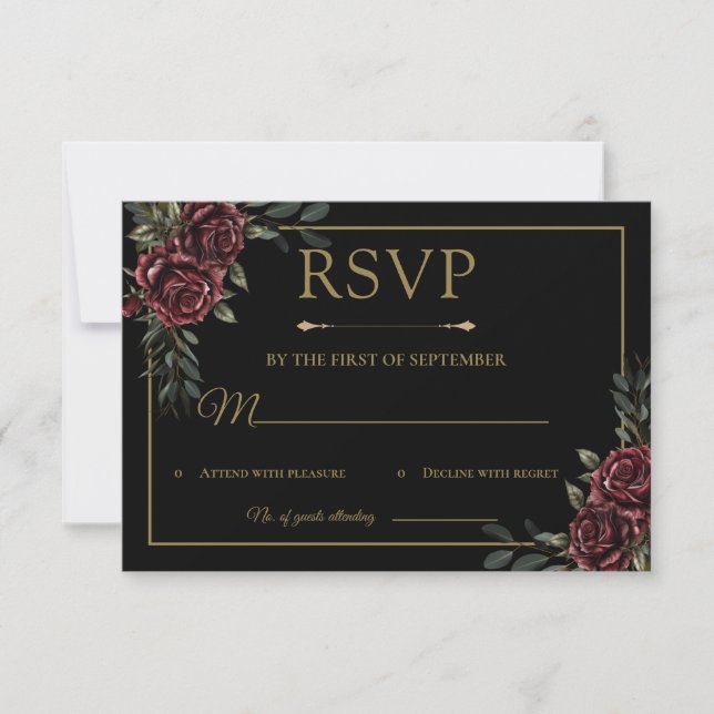 Moody Lyx RSVP-kort OSA Kort (Framsida)