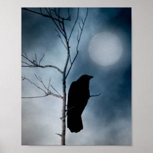 Moody Måne och Kråka Poster