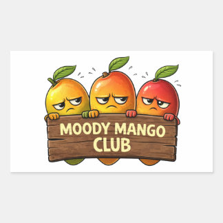 Moody Mango Club-klistermärke Rektangulärt Klistermärke