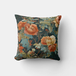  Moody Maximalist Peony & Rose Botanical Pillow Kudde