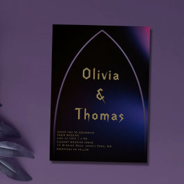 Moody, modern, minimalistisk text Bröllop Inbjudningar