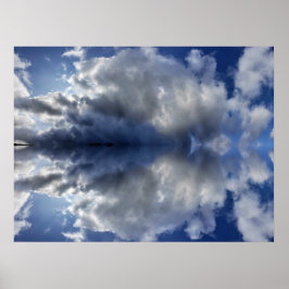 Moody moln - bakgrund för videosamtal poster