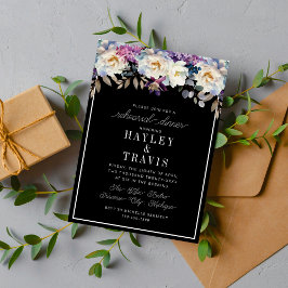 Moody Mörk, romsk Blommigt, färglös repetitionsmid Inbjudningar