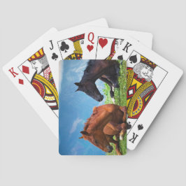 Moody Mountain Hästar: En Finkonst Resa  Casinokort