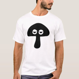 Moody Mushroom Ansikte Silhouette T Shirt