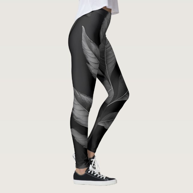 Moody nattens Himmel Midnight Jungle Black Leggings (Höger)