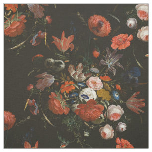 Moody nederländsk Blommigt Fabric Tyg