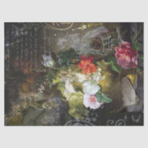 Moody nederländsk Blommigt | Fransk Ephemera Decou